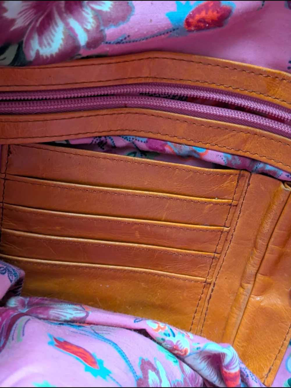 latico Leather Hobo Shoulder Bag in Cognac Orange